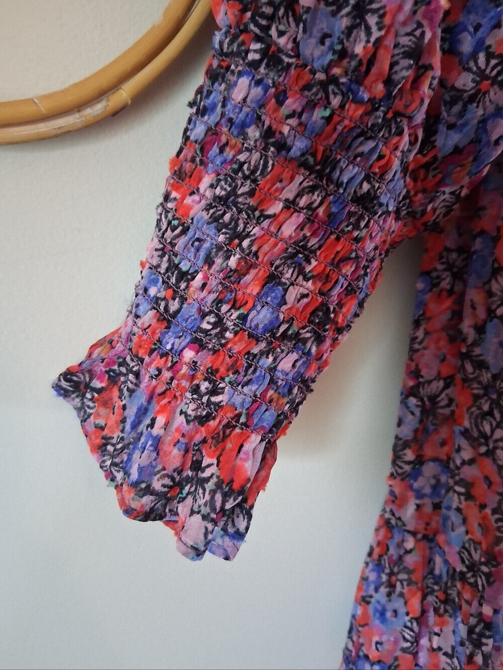 Rebecca Taylor Off-Shoulder Cosmic Floral Dress Size 4 - Picture 8 of 14